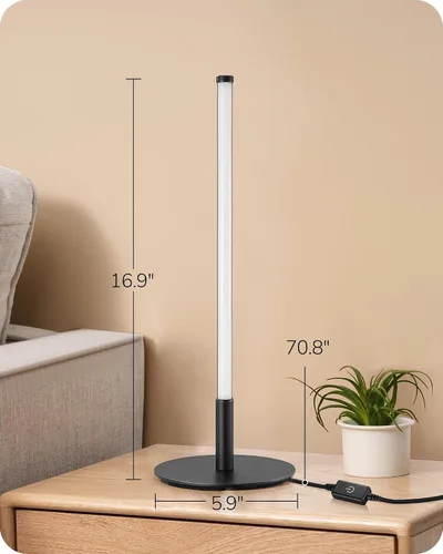 Miniatura 7 de EDISHINE Lámpara de Mesa LED Mejorada, Lámpara de Cabecera Regulable sin Escalones con 3 Temperaturas de Color, Lámpara de Mesita de Noche Moderna