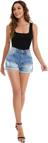 Miniatura 5 de Verdusa Camiseta básica sin mangas con cuello cuadrado casual para mujer