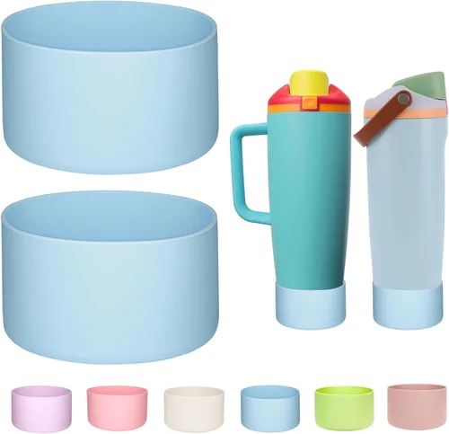 Miniatura 10 de WK IEASON 2PCS Protective Silicone Boots Compatible with Owala FreeSip Sway 30oz 40oz Bottles and 40oz Tumblers, Anti-Slip Bottom Cover Boot for