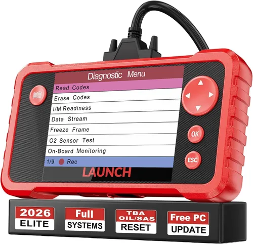 LAUNCH CRP123 V2.0 Plus [Nuevo Modelo 2026] Herramienta de escaneo de todos los sistemas con 3 servicios de aceite de restablecimiento/reaprendizaje