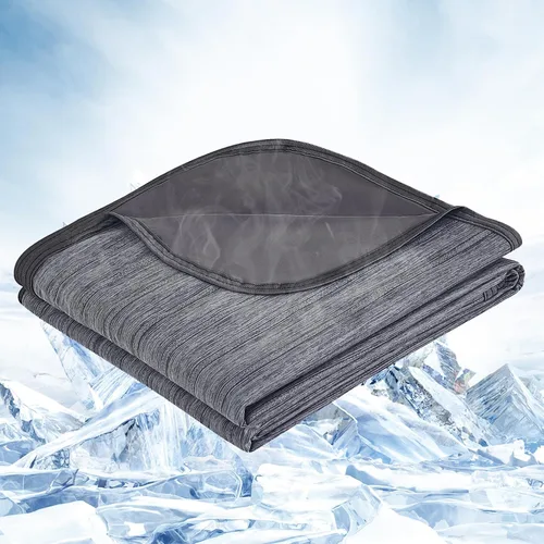 Miniatura 13 de OIGAE Manta refrescante para personas que duermen con calor – Manta fría de verano suave y ligera para sudores nocturnos, perfecta para cama, sofá