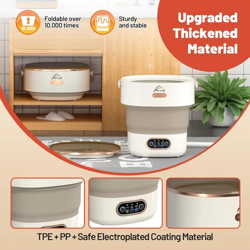 Miniatura 8 de TOREAD Lavadora portátil de 13 litros, mini lavadora, material grueso de gran capacidad mejorado, limpieza profunda para ropa interior, calcetines