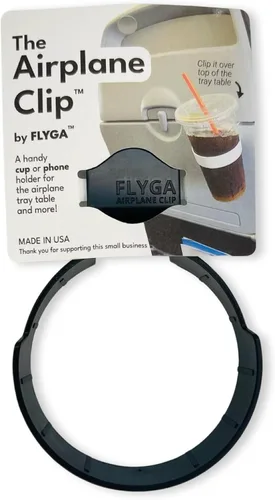 Miniatura 9 de FLYGA Accesorio de viaje con soporte para teléfono o bebida para avión (negro)