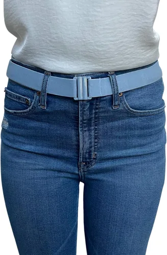 Miniatura 55 de Cinturón elástico ajustable – Cinturones para mujer, cinturón de cintura antideslizante, sin mostrar hebilla plana para mujer