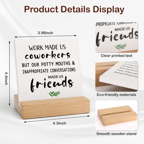 Miniatura 7 de Regalos de despedida para compañeros de trabajo, letrero de decoración de oficina como regalo para compañero de trabajo, regalos de despedida