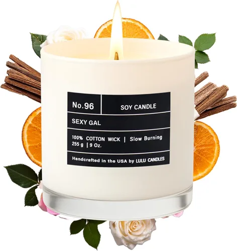 Miniatura 21 de Lulu Candles After Dark - Vela perfumada en tarro de soja de lujo de teca y caoba, vertida a mano en los Estados Unidos, Velas altamente perfumadas