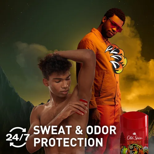 Miniatura 3 de Old Spice Desodorante sin aluminio para hombres, protección contra el olor 24/7, frescura y aroma duradero 24/7, se aplica transparente, Bearglove