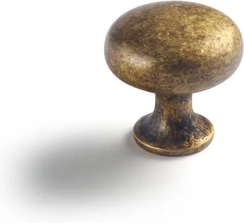 Goo-Ki Pomo de gabinete vintage retro de aleación de zinc de latón antiguo – Centro de un solo agujero asequible accesorios de lujo para dormitorio,