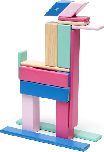 Miniatura 7 de Conjunto de 24 bloques magnéticos de madera de Tegu, talla única , Blossom