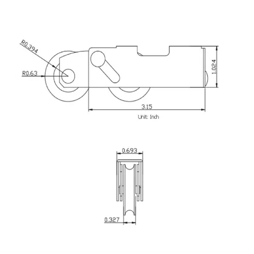 Miniatura 6 de HauSun Reemplazo de rodillo tándem para puerta corrediza de patio, rodamiento de rueda de bola de acero de 1-1/4 pulgadas, capacidad de carga