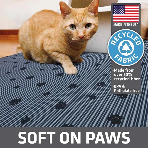 Miniatura 4 de Drymate Tapete Original para arena para gatos, contiene desorden de la caja, protege los suelos, a prueba de orina, lavable a máquina, suave