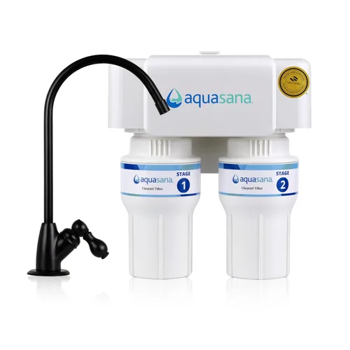 Miniatura 11 de Aquasana Filtro de agua para debajo del fregadero Filtración de 2 etapas Reduce hasta un 99.99% de PFAS, plomo, cloro, quistes y más Filtro