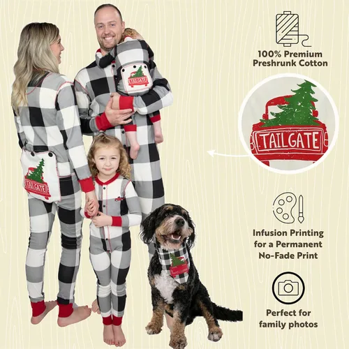 Miniatura 32 de Lazy One - Pijamas navideñas a juego con solapa trasera; para perros, bebés, niños, adolescentes y adultos
