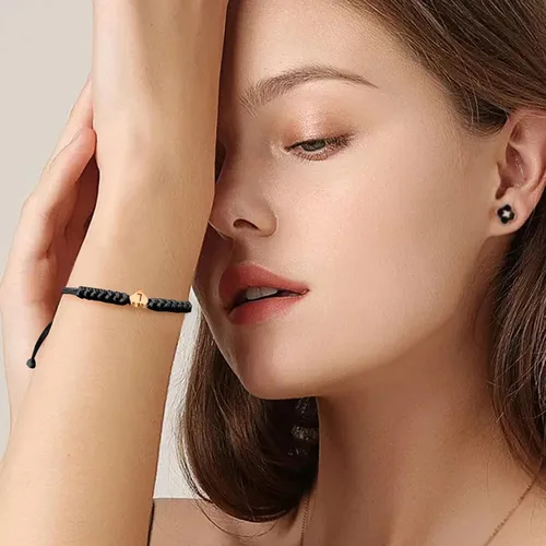 Miniatura 11 de Pulseras con iniciales para adolescentes y niños, pulsera de letra N con dije de inicial, pulseras hechas a mano para el día de San Valentín, Día