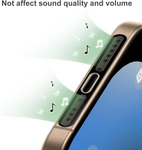 Miniatura 3 de Cubierta antipolvo para altavoz para iPhone 17/16 Pro Max, 16 Pro, 15 Pro, 15 Pro Max, protector de altavoz para iPhone, cubierta adhesiva