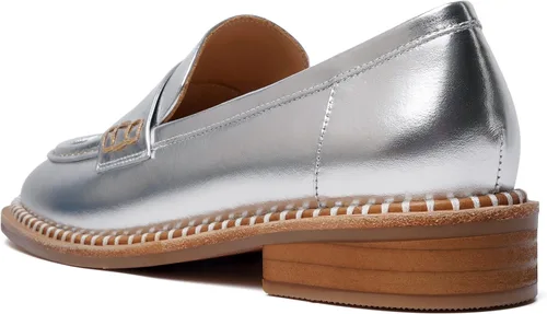 Miniatura 7 de FOGEENA Mocasines de cuero mate para mujer, estilo casual, sin cordones, punta redonda, tacón bajo grueso, zapatos de vestir de 1 pulgada