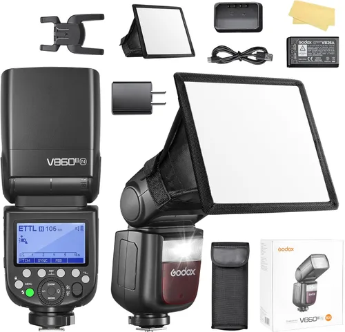 Miniatura 9 de Godox Flash V860III-C para cámaras Canon, flash automático TTL con batería recargable de iones de litio, 480 tomas de potencia completa, HSS