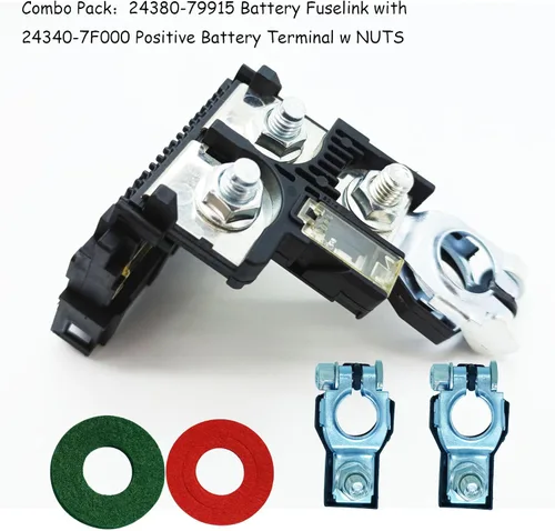 Miniatura 4 de 24380-79915 2438079915 Fusible de Batería Fuselink Fusible 24340-7F000, tuercas de terminal positivo de batería, compatible con Nissan 350Z