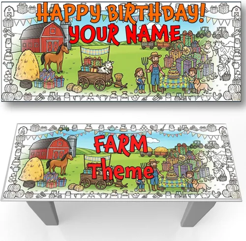 Miniatura 15 de Young N Refined Página de colorear personalizada para fiesta de cumpleaños con nombre personalizado (72 x 30 pulgadas)
