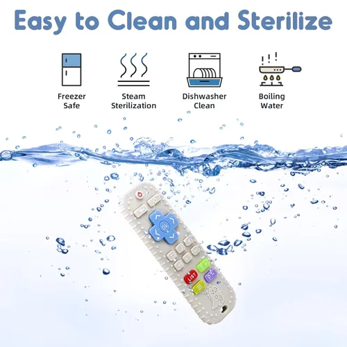 Miniatura 4 de Mordedores para aliviar la dentición, juguetes para bebés de 3 a 6 a 12 meses, regalos de silicona de grado alimenticio, control remoto, juguetes