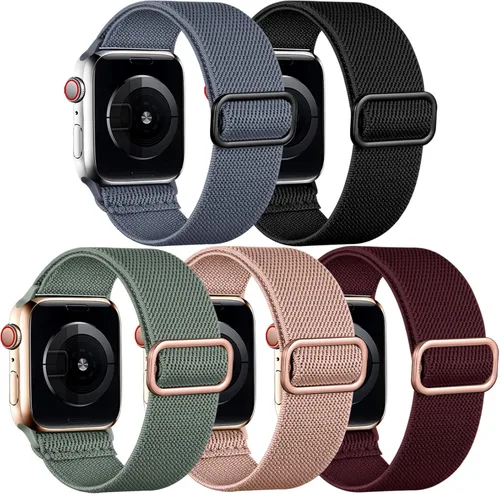 Miniatura 12 de Easuny Bandas elásticas bohemias compatibles con Apple Watch de 1.5 pulgadas, 1.57 pulgadas, 1.65 pulgadas y de 1.73 pulgadas para mujeres, hombres