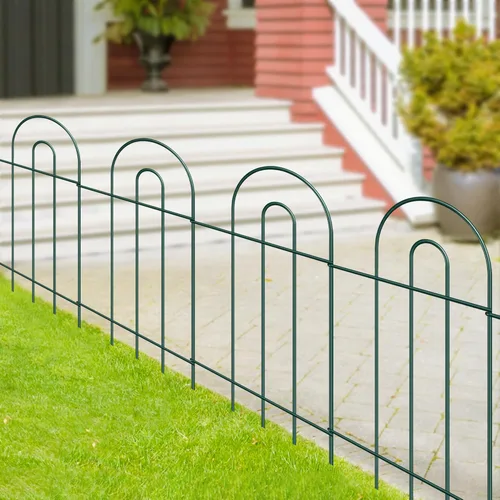 Miniatura 8 de FOREHOGAR Borde decorativo blanco para valla de jardín, 18 pulgadas x 50 pies, alambre de metal para exteriores, valla de jardín, cama de flores