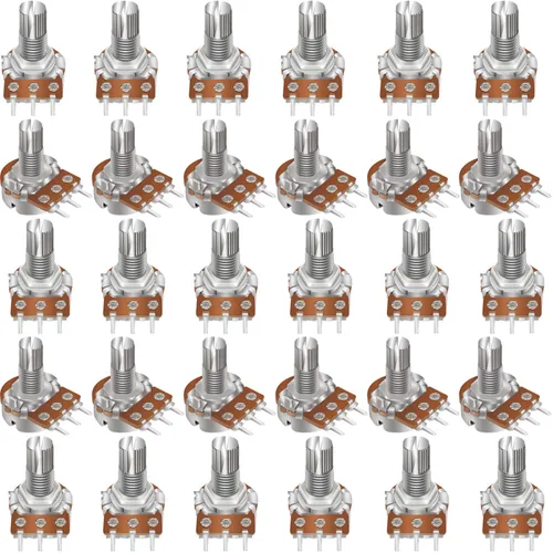 Miniatura 12 de Taiss Kit de potenciómetro de 40 piezas con perillas giratorias, WH148 B1K 2K 5K 10K 20K 50K 100K 250K 500K 1M Ohm Potenciómetros Surtido