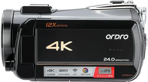 Miniatura 4 de ORDRO Videocámara con Zoom Óptico para Transmisión en Vivo UHD 4K, AC5 Plus, Cámara para Vlogging de YouTube, Pantalla Táctil Giratoria, Anti-Shake