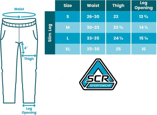 Miniatura 4 de SCR - Pantalones deportivos para hombre, pantalones atléticos de entrepierna larga color negro, gris y azul marino, 30L 32L 34L 36L 38L