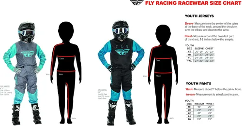 Miniatura 4 de Fly Racing Camiseta Kinetic Stoke juvenil (negro/blanco, talla M)