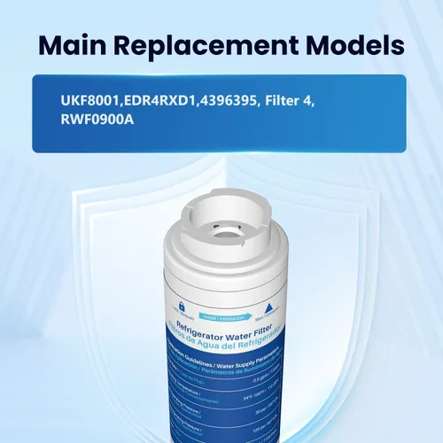 Miniatura 4 de GOLDEN ICEPURE RWF0900A Reemplazo para MAYTAG UKF8001, filtro Whirlpool 4 EveryDrop EDR4RXD1, filtro EveryDrop 4, Whirlpool 4396395, UKF8001AXX-200