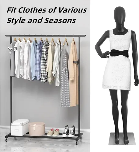 Miniatura 6 de Maniquí femenino de cuerpo completo forma maniquí torso vestido de costura modelo ajustable de 70 pulgadas forma de ropa soporte desmontable
