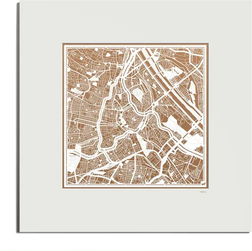 Miniatura 113 de O3 Design Studio Mapa de corte de papel Madrid negro mate de 20 x 20 pulgadas