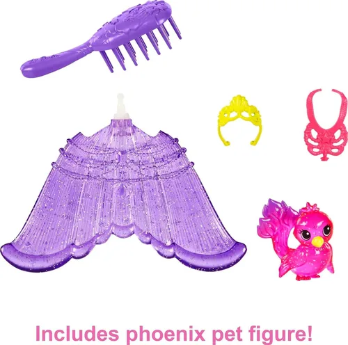 Miniatura 6 de Set de muñeca sirena Barbie Mermaid Power, muñeca de moda Barbie "Brooklyn" con mascota Phoenix y accesorios, juguete de sirena con aletas