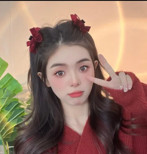 Miniatura 2 de Mini pinzas de terciopelo para mujeres y niñas, lazos para el cabello, pinzas para el cabello, pinzas para el cabello con lazo rojo, accesorios
