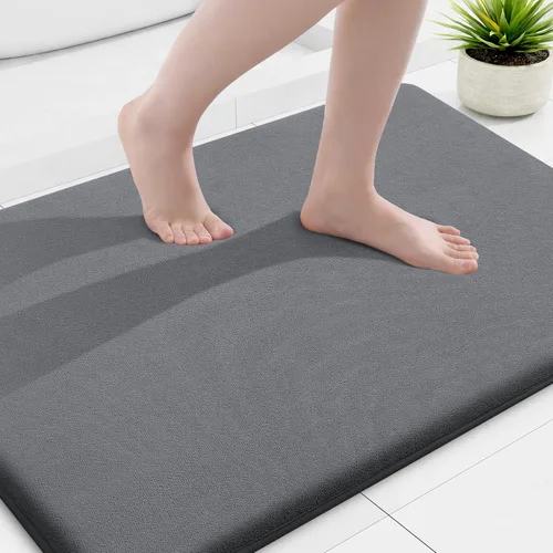 Miniatura 128 de Smiry Tapetes de Baño de Espuma Viscoelástica 36 x 24 pulgadas, Tapetes de Baño Extra Suaves y Absorbentes, Alfombra Antideslizante Lavable