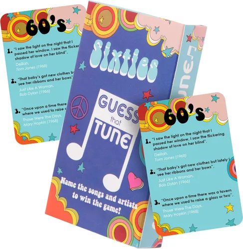Miniatura 7 de Boxer Gifts Juegos de cartas musicales de los años ochenta para adultos y familias Letras de canciones Noche de juegos - Nombre de la canción