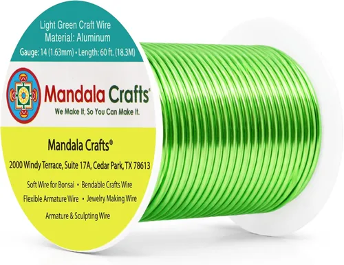 Miniatura 139 de Mandala Crafts - Alambre de aluminio anodizado de 8 calibre para hacer joyas - 9.75 m de alambre flexible negro colorido - Flexible para bonsái