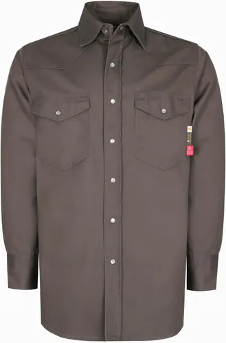 Miniatura 9 de KONRECO FR Camisas de botones para hombre con resistencia al fuego HRC2 Camisas de soldadura para hombre