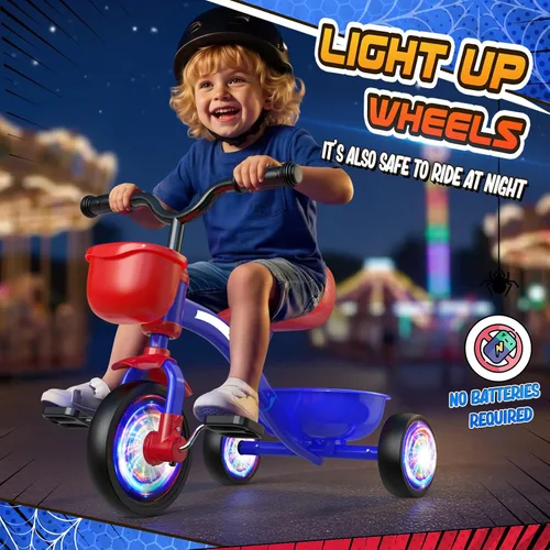 Miniatura 3 de Triciclo para niños pequeños de 1-3, 3-5 años, bicicleta de equilibrio de unicornio para bebés con ruedas de iluminación coloridas y canasta grande