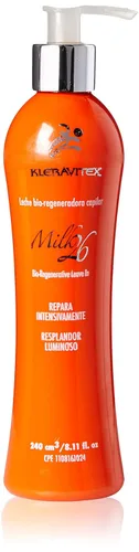 Kleravitex Milk 26 Acondicionador sin enjuague – 8.11 oz – Reparación de puntas abiertas para cabello dañado – Promueve el cuidado, el volumen y el