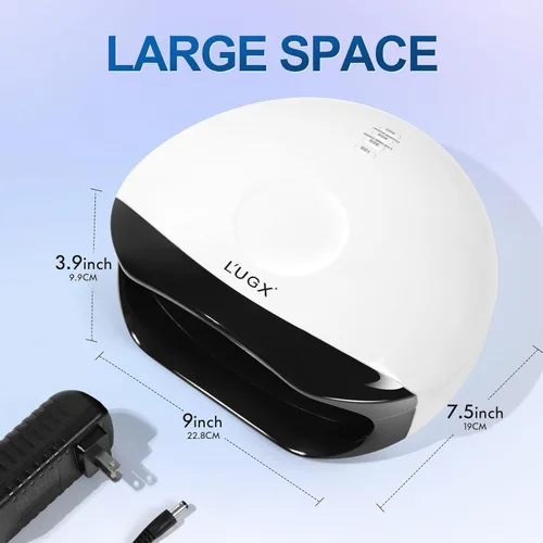 Miniatura 7 de L'UGX Lámpara de uñas LED UV de 56 W, secador de uñas para esmalte de gel, lámpara de curado con luz UV con 4 temporizadores, perfecto para manicura