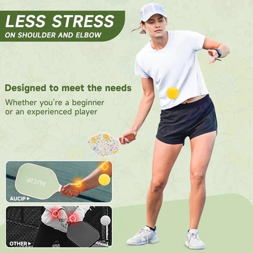 Miniatura 5 de Palas de Pickleball, juego de 2 palas de pickleball aprobadas por USAPA, lindas palas de pickleball de núcleo de nido de abeja de polipropileno