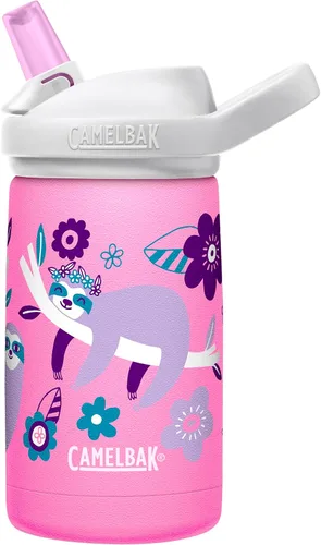 Miniatura 11 de CamelBak Eddy+ Kids - Botella de agua con válvula de mordida y pajita aislada de acero inoxidable, perros en bicicleta, 12 onzas