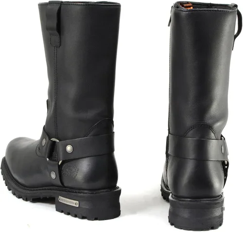 Miniatura 6 de Milwaukee Leather Botas impermeables para hombre, negras, de 11 pulgadas de ancho con puntera cuadrada, con arnés y cremallera MBM9061WP - 7W