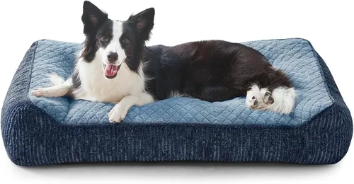 Miniatura 16 de JOEJOY Camas ortopédicas XL para perros de tamaño grande, extra gruesas, con apoyo y laterales, sofá cama ultrasuave para perros grandes, color Beige