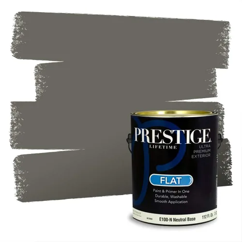 Miniatura 19 de Prestige Paints - Pintura exterior e imprimación en uno, 1 galón, plano, compatibilidad comparable con el color menta «Whipped Mint» de Behr