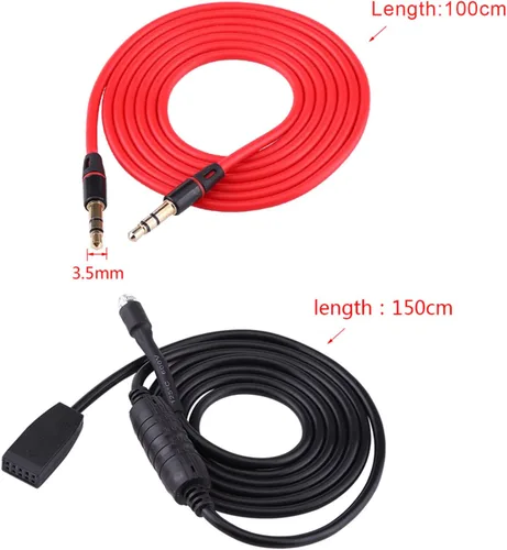 Miniatura 2 de Cable auxiliar para coche, reproducción de música Plug and Play, adaptador auxiliar de 0.138 in para E53 E39 X5 E46 1998-2006 conductores viajeros
