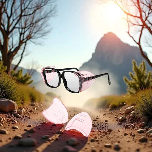 Miniatura 6 de 1 juego de gafas de seguridad laterales protectores laterales flexibles y ligeros para correr, ciclismo, deportes al aire libre, escudo contra