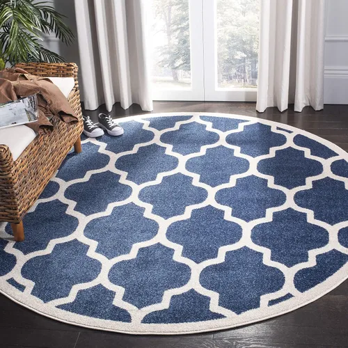 Miniatura 38 de SAFAVIEH Amherst Collection AMT420E - Alfombra para pasillo, 2 pies 3 pulgadas x 7 pies, beige y gris claro, diseño de enrejado marroquí,
